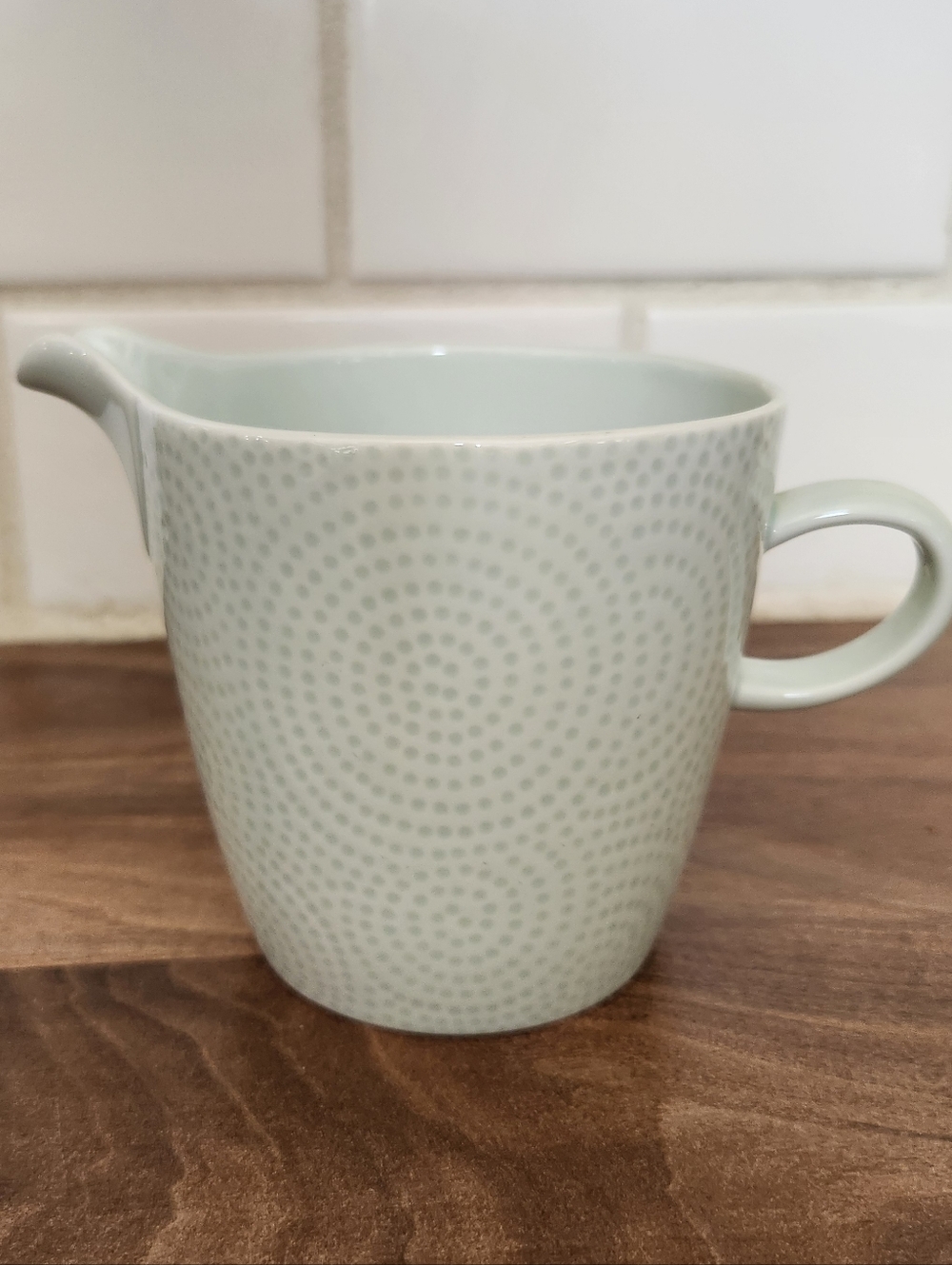 Crate&Barrel Mint Ceramic Creamer Pitcher